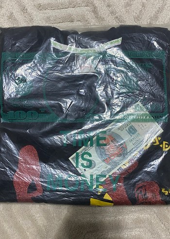 Rock Punk Tarzı Siyah Baskılı Erkek Tişört timeismoney pislick - Görsel 6