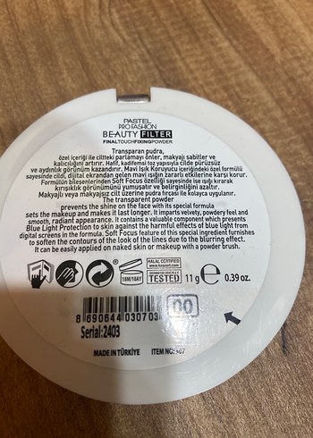 Pastel Beauty Filter Final Touch Sabitleyici Pudra - Görsel 5