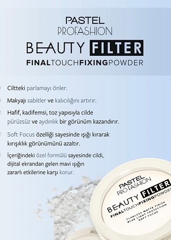 Pastel Beauty Filter Final Touch Sabitleyici Pudra - Görsel 2