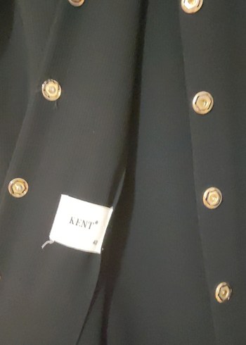Diğer Düğmeli Siyah Kadın Uzun Palto