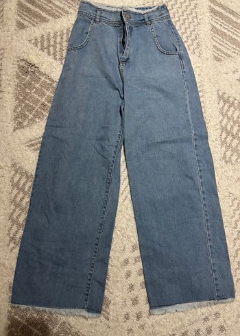 Diğer Yuksek Bel Acik Mavi Denim Jean
