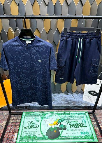 Lacoste Erkek lacivert Nakışlı Outdoor Şort takımı
