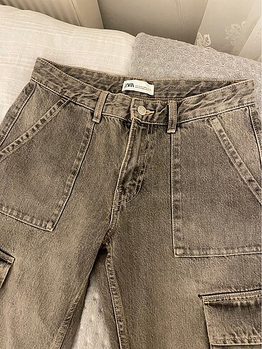 Zara cepli wide leg jean pantolon