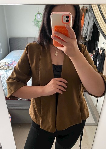 Zara Vizon Kahverengi Blazer Ceket