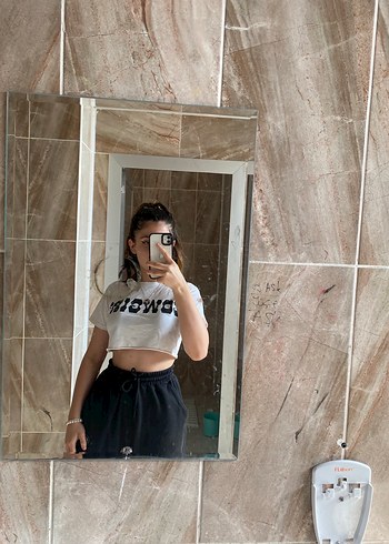 s Beden Siyah Street Style Crop Top