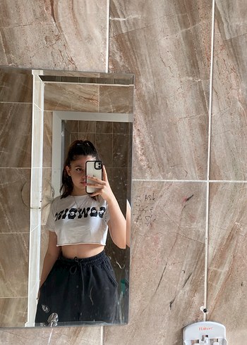 s Beden siyah Renk Siyah Street Style Crop Top