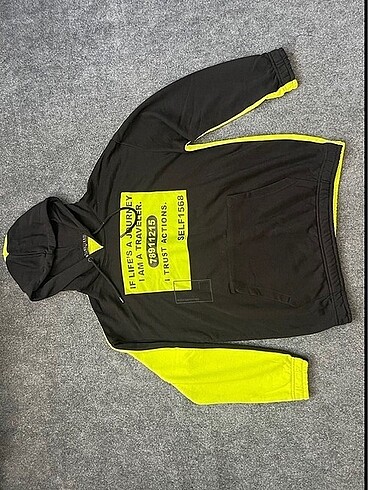2iplik Kapşonlu Sweat / L-XL uyumlu