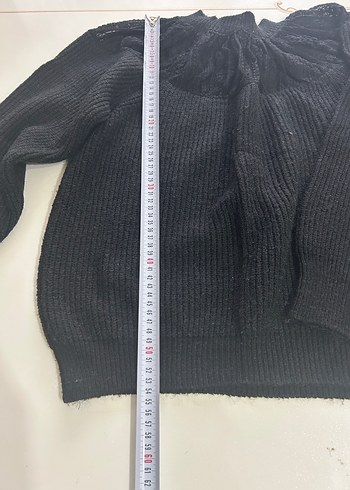 Siyah Örgü Kadın Kazak - Görsel 5