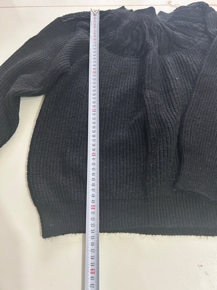 Siyah Örgü Kadın Kazak - Görsel 5