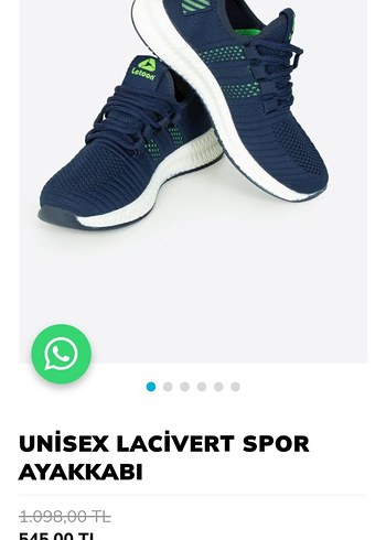 38 Beden Unisex Lacivert Spor Ayakkabı