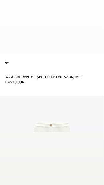 xs Beden Zara keten pantolon