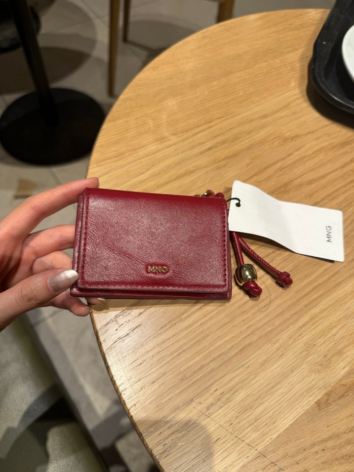 Bordo Deri Püsküllü Kadın Cüzdanı - Görsel 3