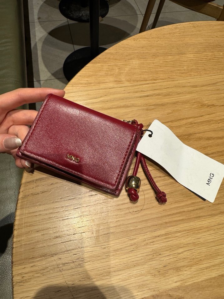 Bordo Deri Püsküllü Kadın Cüzdanı - Görsel 2