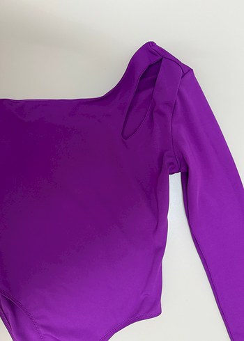 Mor  Kadın bluz body - Görsel 3