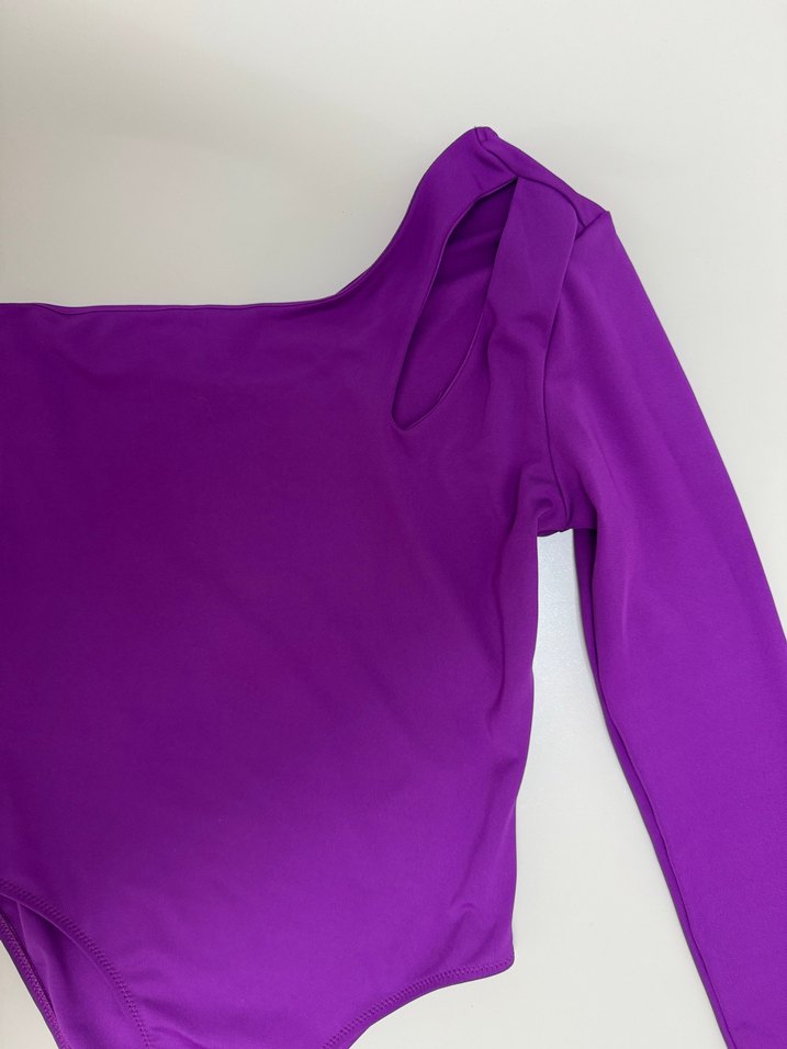 Mor  Kadın bluz body - Görsel 3
