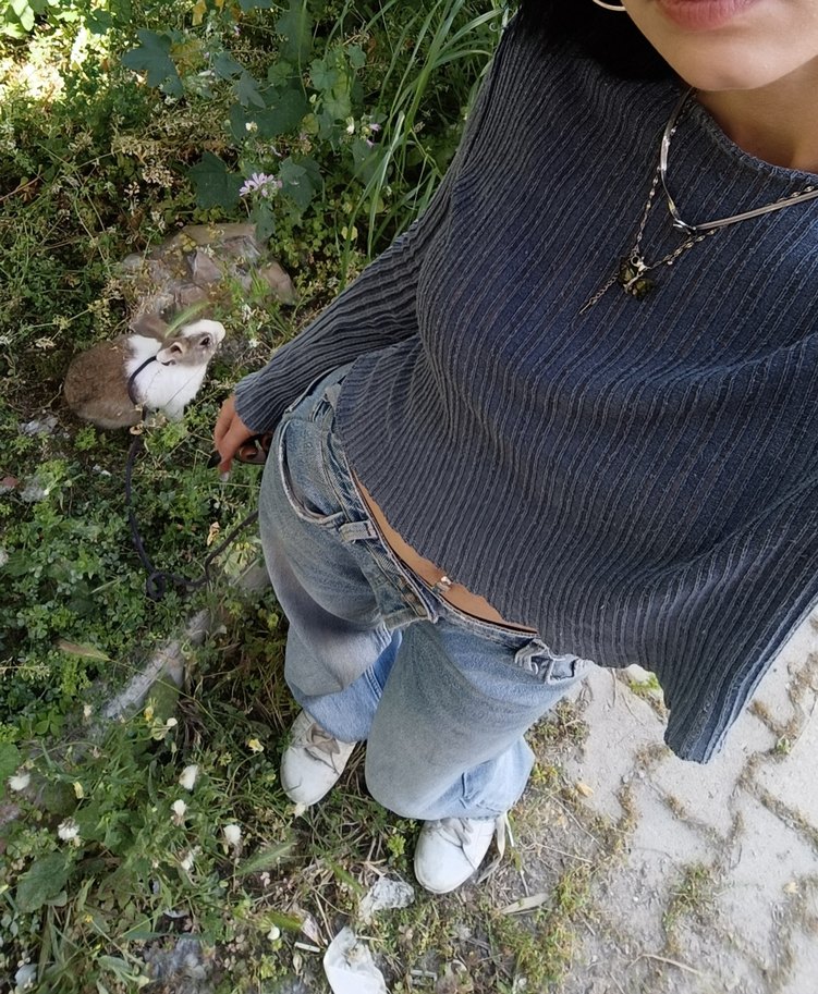 Kadın lacivert triko ince üst - Görsel 3