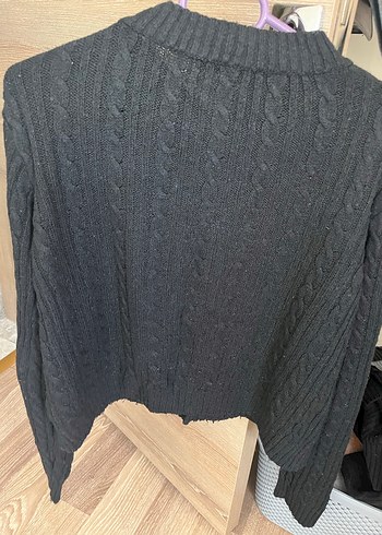 LC Waikiki Siyah Örgü Kadın Hırka