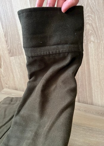 H&M Düğmeli Haki Kısa Kaban