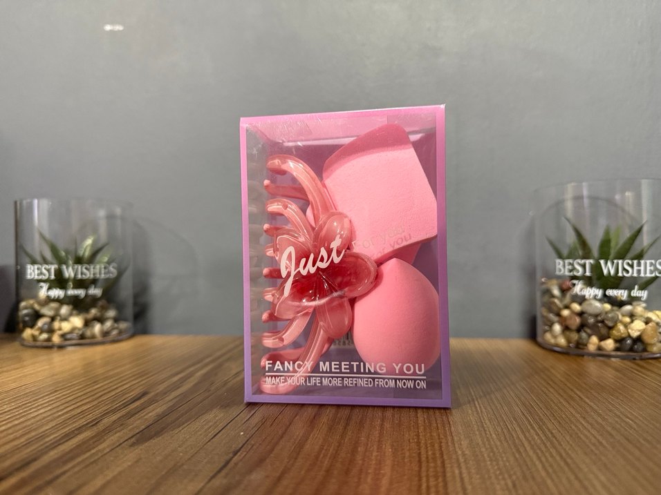 Pastel Pembe Makyaj Süngeri Seti - Görsel 2