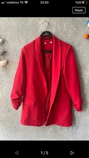 Kırmızı blazer