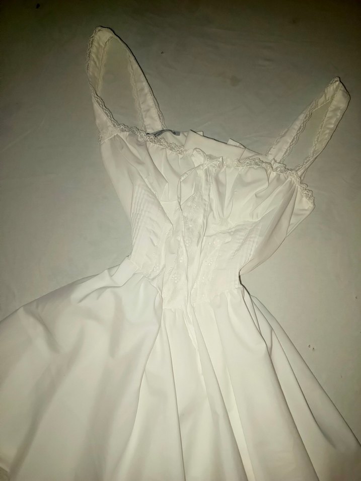 Beyaz Midi elbise - Görsel 2