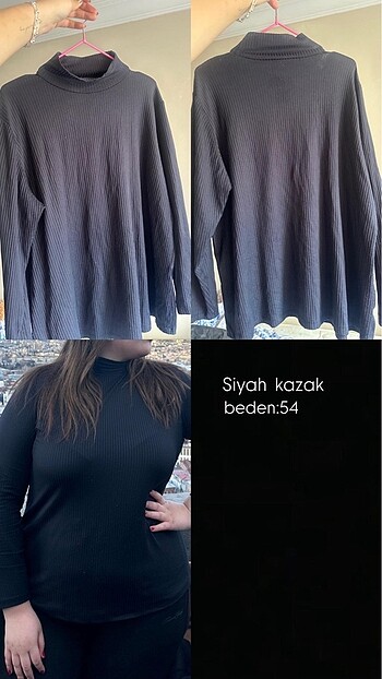 siyah kazak buyuk beden