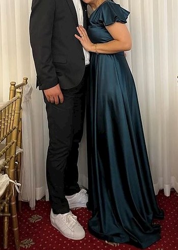 Yeşil Uzun Abiye Elbise - Görsel 2