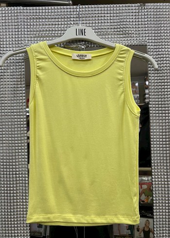 Zara Sarı Mini Sıfır Yaka Kadın Atlet