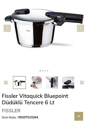 Fissler düdüklü tencere 6lt