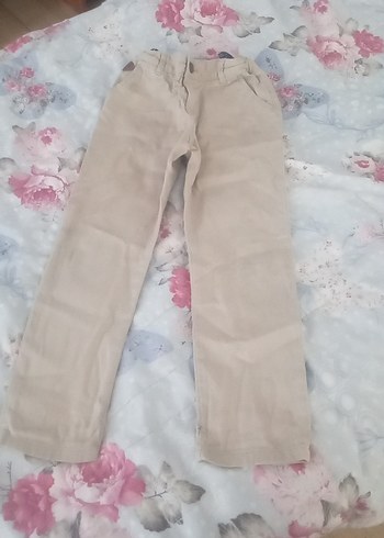 Bej Erkek Keten Bol Kesim Pantolon