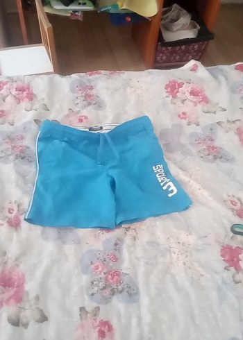 Mavi Bağcıklı Erkek Çocuk Mini Şort
