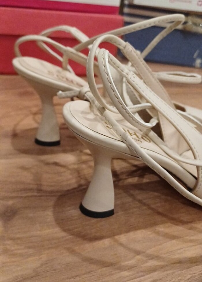 Krem renk ayakkabı  - Görsel 2