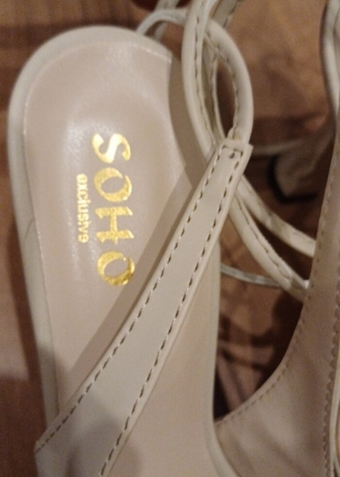 Krem renk ayakkabı  - Görsel 3