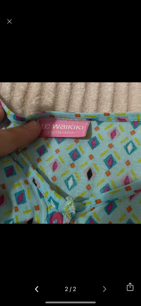 LCW Bohem Çok Renkli Düğmeli Kız Yeleği - Görsel 2