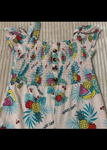 LCW Renkli Desenli Kız Çocuk Tulum - Görsel 2