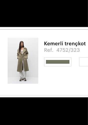 Pull and Bear Pull and bear haki trençkot