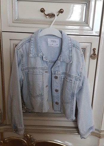 Zara Kız çocuk Mavi Denim Ceket