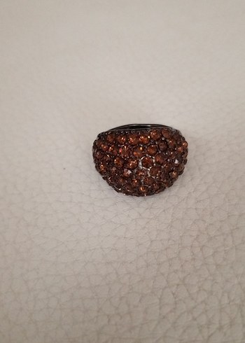 Zara Kahverengi Payetli Yılan Desenli Kadın Yüzük