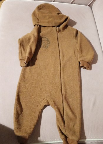 Kahverengi Fermuarlı Bebek Tulumu - Görsel 6