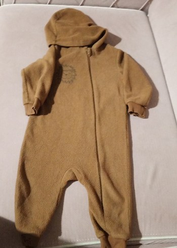 Kahverengi Fermuarlı Bebek Tulumu - Görsel 7