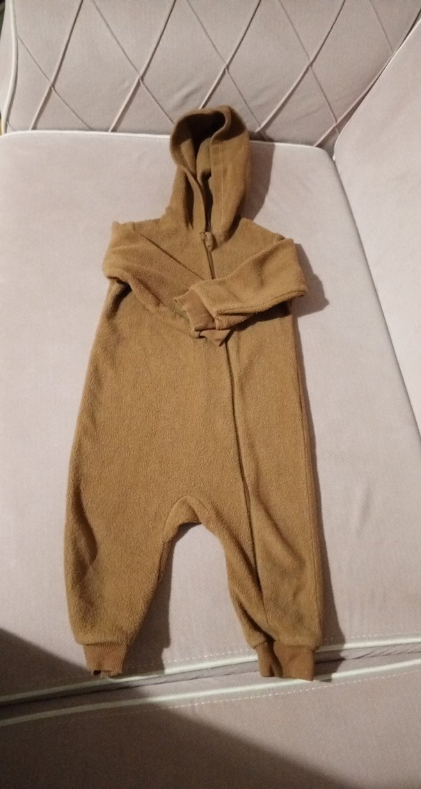 Kahverengi Fermuarlı Bebek Tulumu - Görsel 5