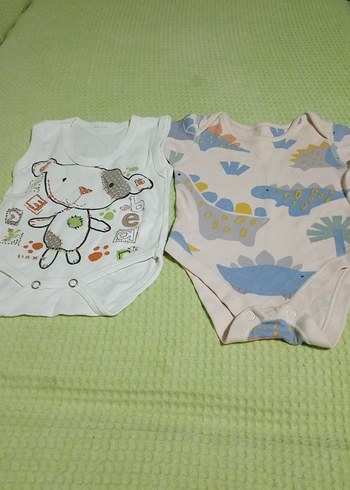 Bebek Erkek Pamuklu Kolsuz Baskılı Body - Görsel 2