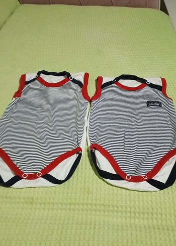 Erkek Bebek Çizgili Askısız Zıbın - Görsel 5