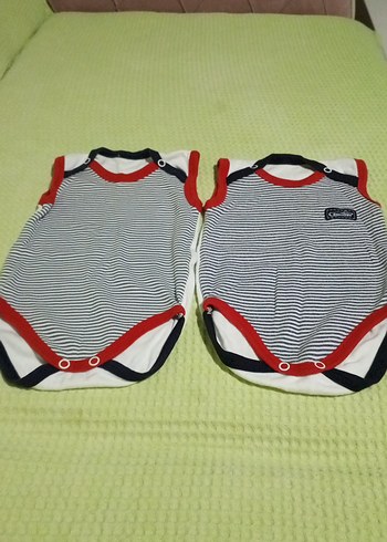 Erkek Bebek Çizgili Askısız Zıbın - Görsel 3