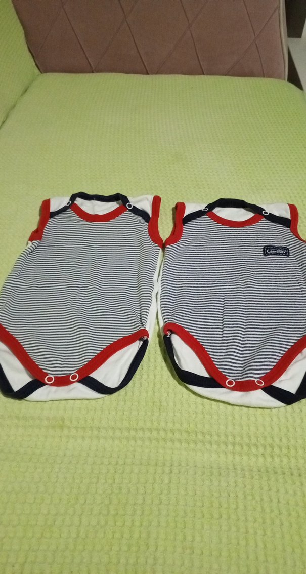 Erkek Bebek Çizgili Askısız Zıbın - Görsel 4