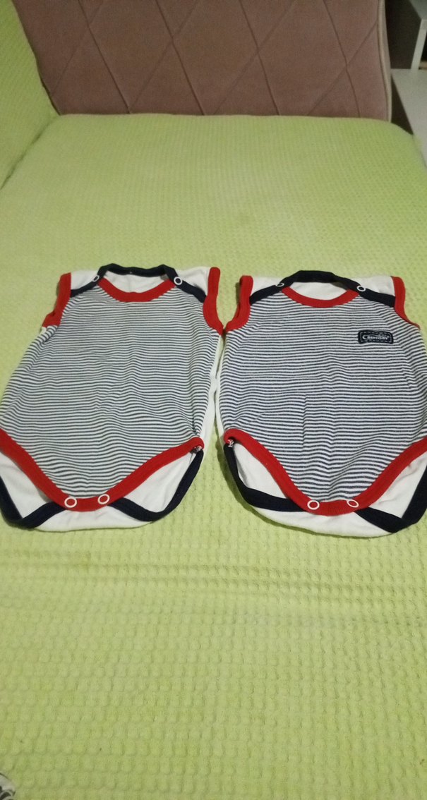 Erkek Bebek Çizgili Askısız Zıbın - Görsel 3