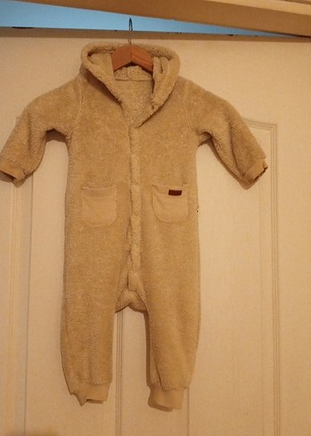 Kürklü Bej Bebek Tulumu - Görsel 4