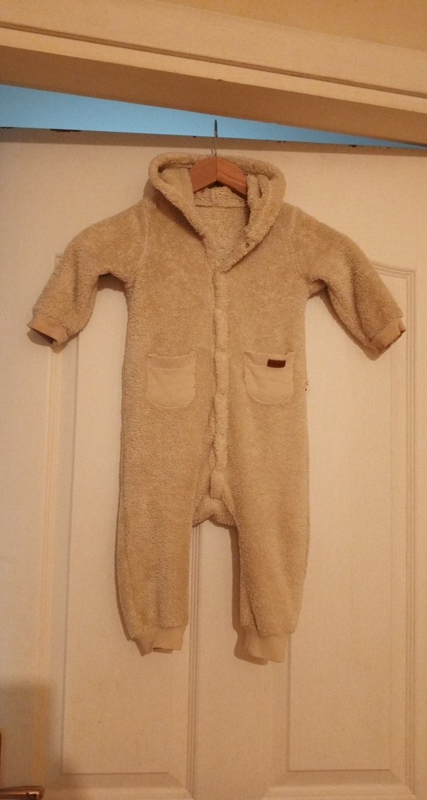 Kürklü Bej Bebek Tulumu - Görsel 5