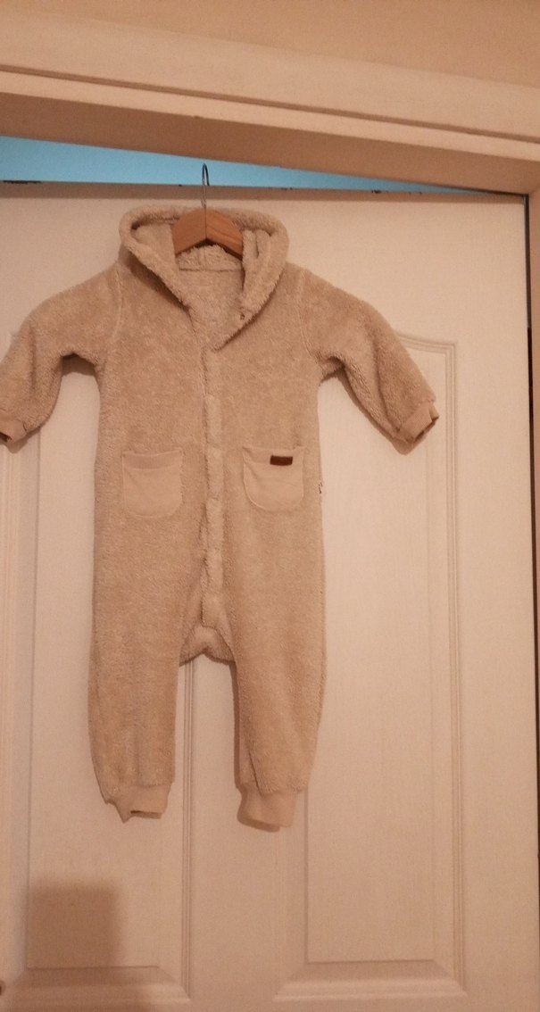 Kürklü Bej Bebek Tulumu - Görsel 3