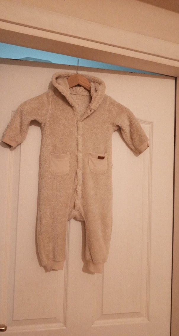 Kürklü Bej Bebek Tulumu - Görsel 2